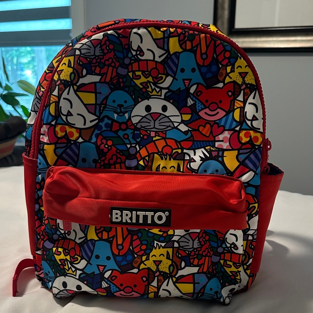 BRITTO Kids' Red Multicolor Character Mini Backpack